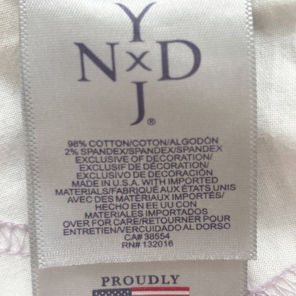 NYDJ Ankle Jeans Women"s Size 4 Cream Stretch Slim Fit Cotton Blend - Picture 8 of 12